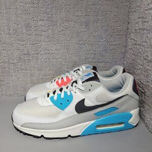 Nike Air Max 90 CV8839-100 Mens US 13 Chlorine Blue Pink White Iron Gray Shoes
